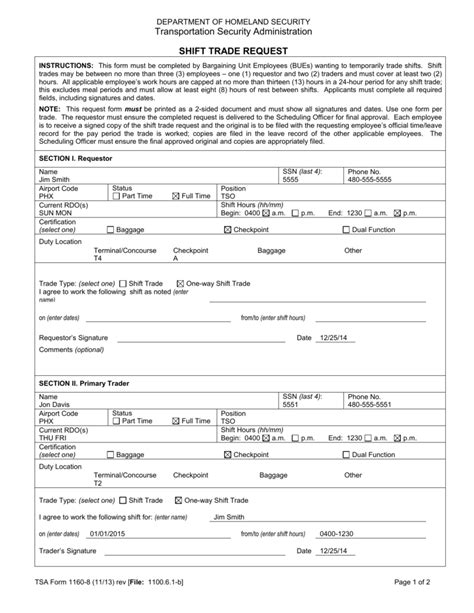 TSA Firearms Declaration Form