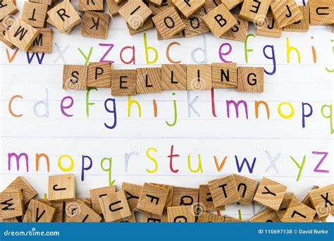 Alphabet Education English Spelling Display Stock Photo - Image of ...