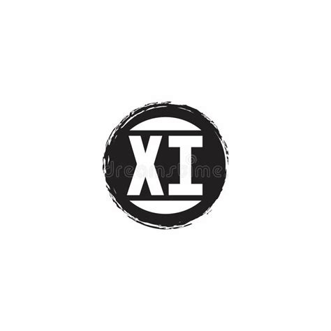 Xi Logo Initial Letter Monogram With Abstrac Circle Shape Design