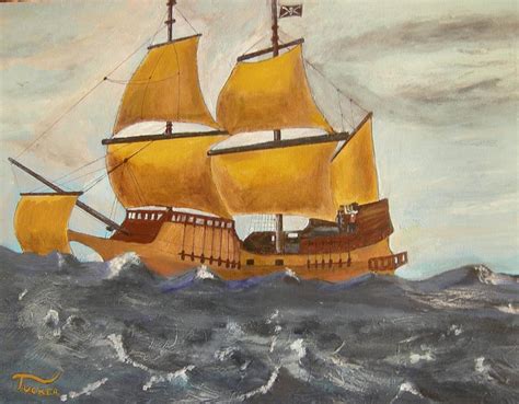 Pirate Getaway Painting By Riginal Acrylic Paintingdavid Earl Tucker