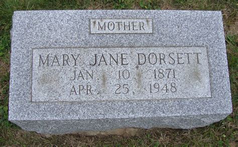 Mary Jane Pruett Dorsett M Morial Find A Grave