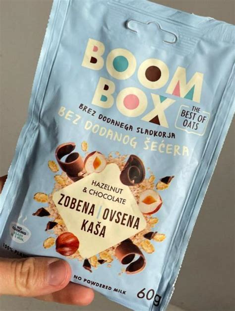 Zobena Ovsena Kaša Hazelnut Chocolate Boom Box kalorie kJ a