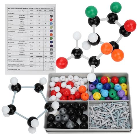 EOTVIA 240Pcs Organic Chemistry Molecular Model Student and Teacher Kit ...