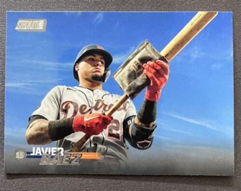 Javier Baez Topps Stadium Club Detroit Tigers Baseball Card Ebay