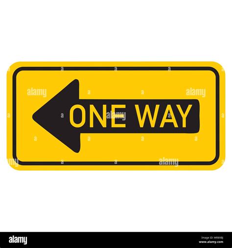 One Way Sign Stock Vector Image And Art Alamy