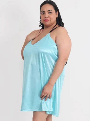 Plus Size Sexy Solid Satin Green Babydoll And Bikini Dress Dress For Honeymoon Bb Gs At Rs