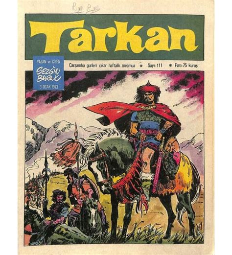 Tarkan Çizgi Roman Sayı111 3 Ocak 1973 Sezgin Burak NDR79991