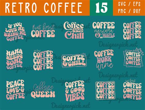 Retro Coffee Svg Bundle Designerpick