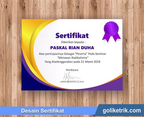 Download 30 Desain Sertifikat Elegan Gratis Format Docx Word Dan Cdr