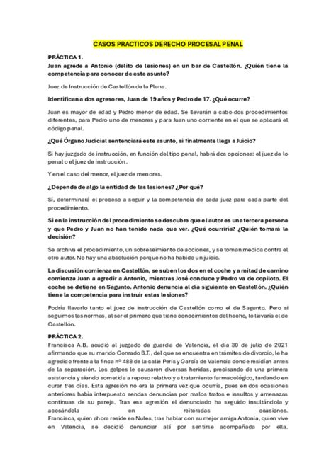 Casos Practicos Derecho Procesal Penalpdf