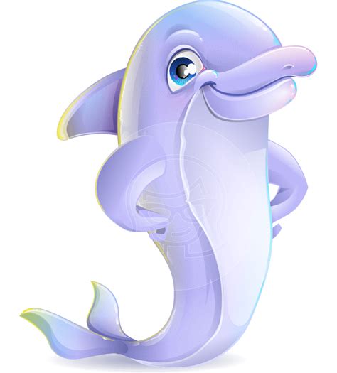 Cute Dolphin Cartoon Vector Character Illustrations Graphicmama