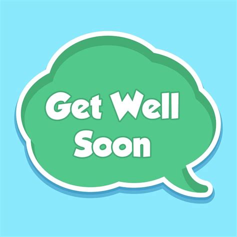 Premium Vector Get Well Soon Messages Sticker Design Lettering