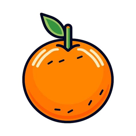 Ilustração Vetorial Laranja Vetor Premium