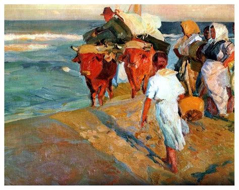 Reproductions De Qualit Mus E Sacando La Barca De Joaquin Sorolla Y