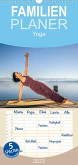 Familienplaner Yoga Wandkalender 2023 21 Cm X 45 Cm Hoch