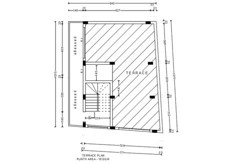 Terrace Plan With Detail Autocad Drawing Dwg File Cad File Cadbull