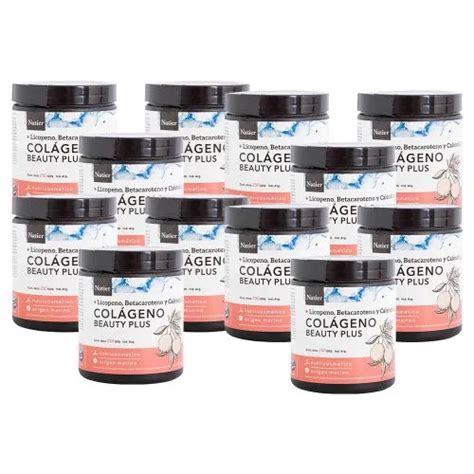 Pack 12 Natier Colágeno Beauty Plus Con Betacaroteno Caléndula Y