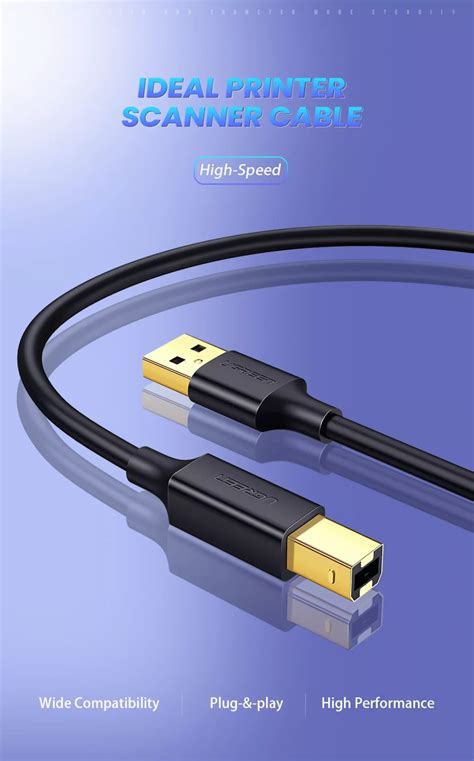 Ugreen Gold Plated Usb 2 0 Printer Cable Scanner A Male To B Male Online At Best Price In