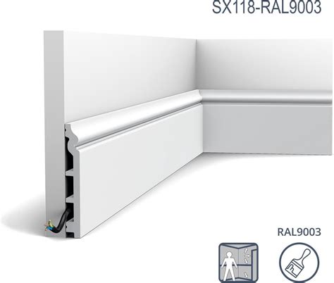 Plint Orac Decor New Classics SX118-RAL9003 | bol.com