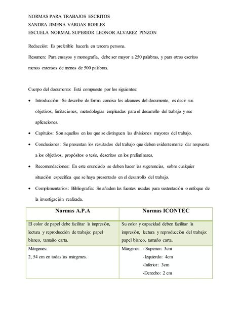 Comparacion Entre Normas Apa E Icontec PDF Descarga Gratuita