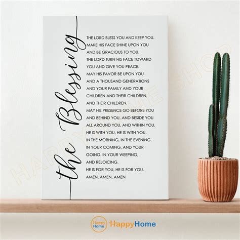 The Blessing Song Lyrics Wall Art Elevation Worship Lyrics Prints Scripture Quotes Christian