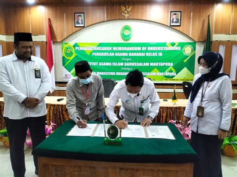 Pa Barabai Tandatangani Kerjasama Dengan Iai Darussalam Martapura