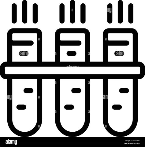 Icono de soporte de tubo de ensayo científico Contorno Científico tubo