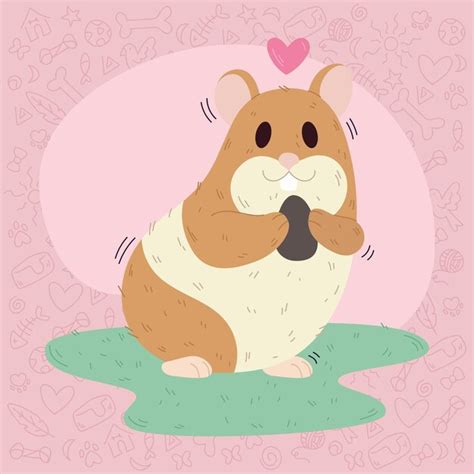 Premium Vector Isolated Cute Hamster Cartoon Character Vector