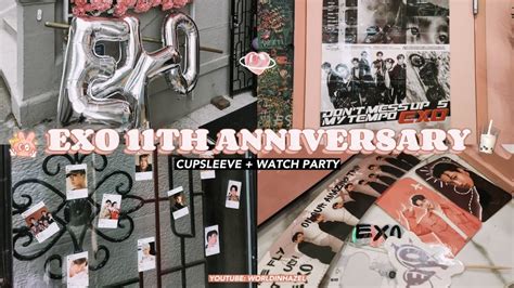 Exo L Mini Vlog 🦄 Exo 11th Anniversary Cupsleeve Event Watch Party In Nyc Youtube