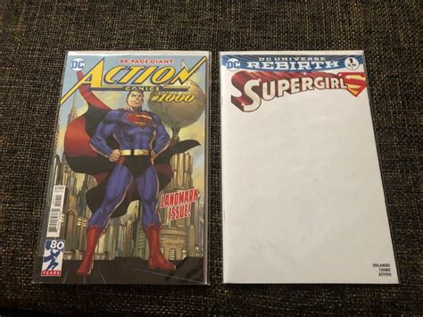 Action Comics 1000 Jim Lee Cover And Super Girl 1 Blank Cover Hobbies