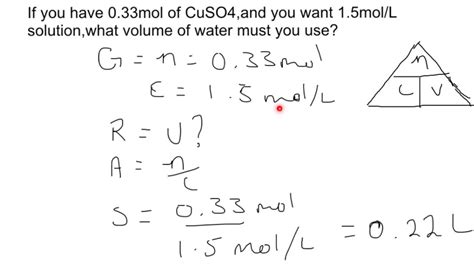 Find Volume If Given Mass And Concentration Youtube