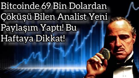 Bitcoinde Bin Dolardan K Bilen Analist Yeni Payla M Yapt Bu