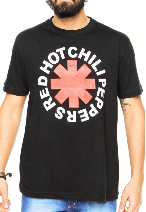 Camiseta Stamp Red Hot Chili Peppers Preta Compre Agora Dafiti Brasil