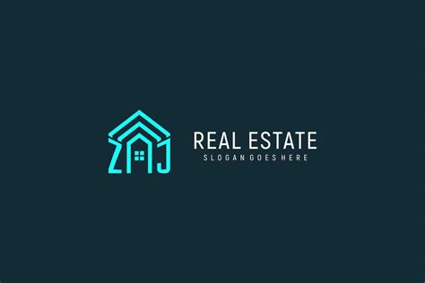 Initial Letter Zj Roof Logo Real Estate With Creative And Modern Logo