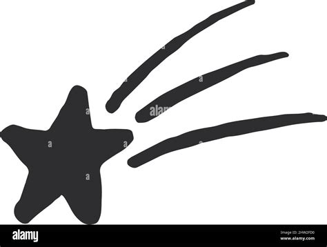 Falling star icon. Wish symbol in doodle style Stock Vector Image & Art ...