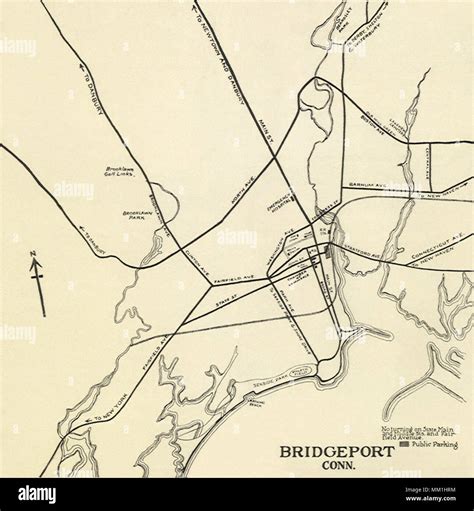 Street Map of Bridgeport. Bridgeport. 1920 Stock Photo - Alamy