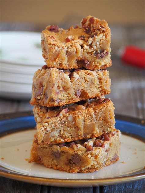 Butterscotch Bars With Pecans And Chocolate Chips Woman Scribbles