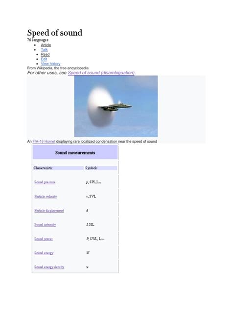 Speed of Sound | PDF | Waves | Gases