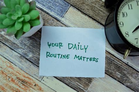 Concept Of Your Daily Routine Matters Write On Sticky Notes Isolated On