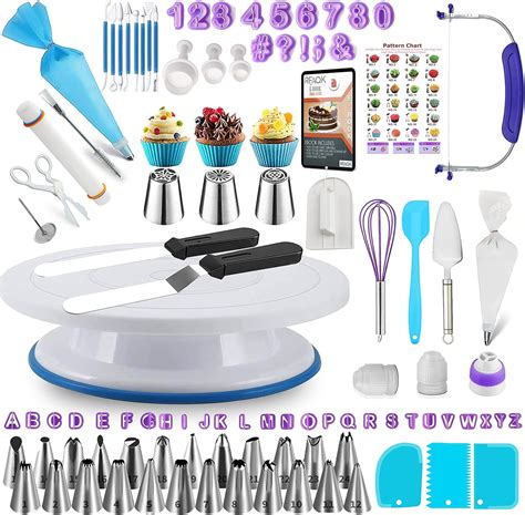 Rfaqk Cake Decorating Kit 230 Pcs Cake Decoration Supplies With Icing