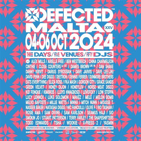 Upfrontbeats Defected Malta 2024 Lineup Unveiled
