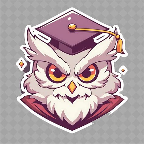 Premium PSD Owl With A Graduation Cap On His Head