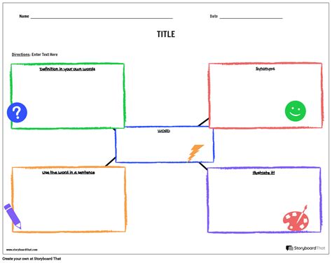 Mapa De Aranha De Vocabulário Storyboard Por Pt Examples