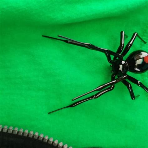 Spider Black Widow Pendant Blown Glass Spiderhanging Spider Black