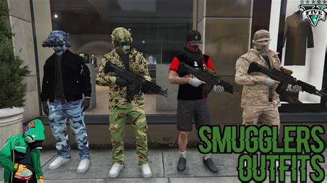 Four Smugglers Run Dlc Outfits Gta V Online YouTube