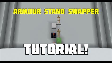 Minecraft Simple Armour Stand Swapper Tutorial Youtube