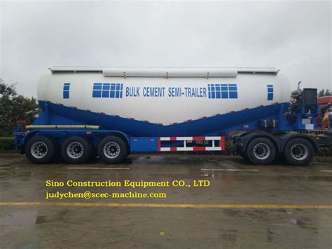 Scec 3 Axles Havy Duty Semi Trailers 45m3 Bulk Cement Tanker Semi Trailer