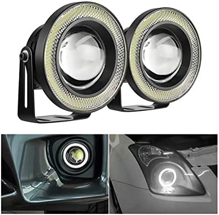 Amazon Pcs Car Angel Eye Fog Light Round Cob Led Lamp High Power