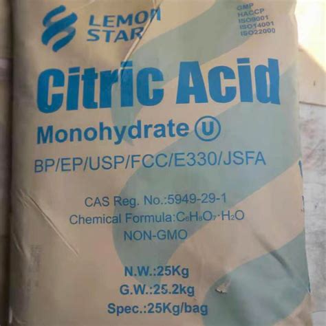 Food Additive Citric Acid Monohydrate Anhydrous Sodium Citrates E330