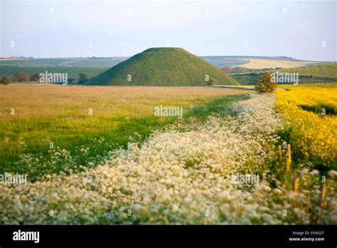 Silbury Hill Prehistoric Site Near Avebury Wiltshire England Uk Is